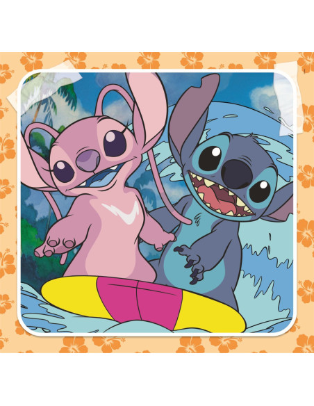 VV-1200-25321,Puzzle Super Color Disney 3x48 Stitch Clementoni