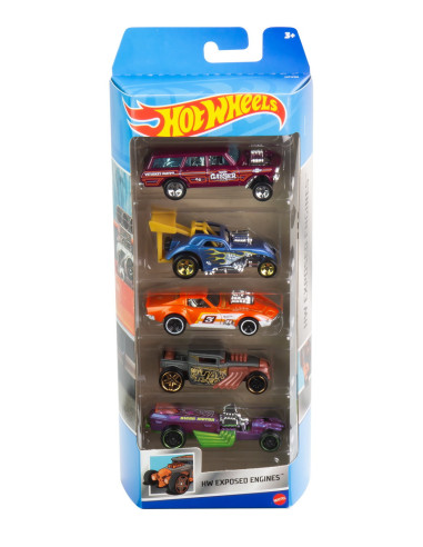 MT1806_HFV90,Set 5 Masini Hot Wheels Exposed Engines