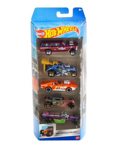 MT1806_HFV90,Set 5 Masini Hot Wheels Exposed Engines