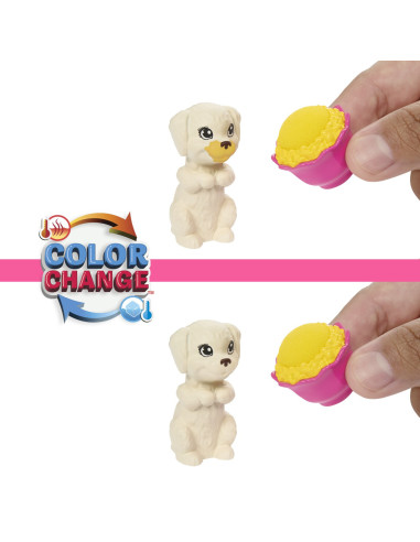 MTHXN01,Barbie Papusa Barbie Family Set Petrecere Cu 2 Catelusi Color Change