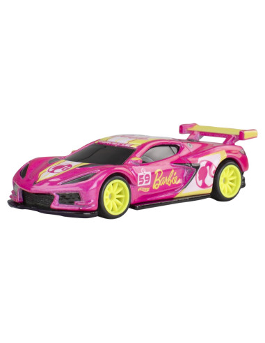 MTHXD63_HVJ51,Hot Wheels Pop Culture Masinuta Metalica Barbie 65 Corvette C8 R Scara 1:64
