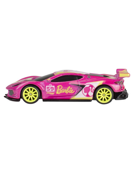 MTHXD63_HVJ51,Hot Wheels Pop Culture Masinuta Metalica Barbie 65 Corvette C8 R Scara 1:64