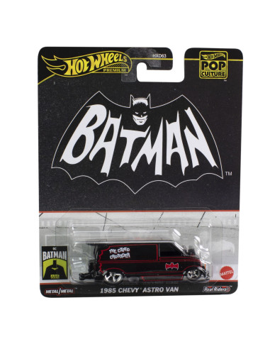 MTHXD63_HVJ48,Hot Wheels Pop Culture Masinuta Metalica Batman Chevy 1985 Astro Van Scara 1:64