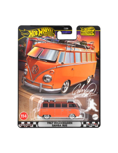 MTGJT68_HRT62,Hot Wheels Premium Boulevard Masinuta Metalica Volkswagen Samba Bus Scara 1:64