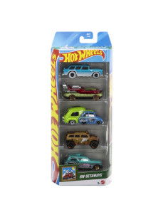 MT1806_JBJ77,Set 5 Masini Hot Wheels Getaways