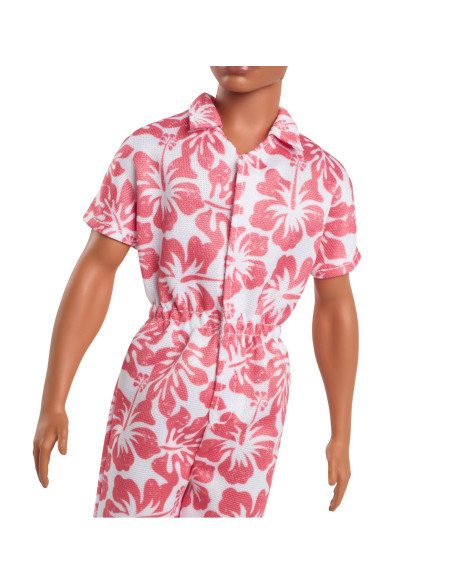 MTDWK44_HYT99,Barbie Papusa Baiat Fashionistas In Salopeta Stil Hawaian Si Sandale Verzi