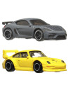 MTHBL96_HRR82,Hot Wheels Premium Set 2 Masinute Metalice Porsche 993 Gt2 Si Porsche 718 Cayman Gt4 Scara 1:64