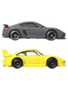 MTHBL96_HRR82,Hot Wheels Premium Set 2 Masinute Metalice Porsche 993 Gt2 Si Porsche 718 Cayman Gt4 Scara 1:64