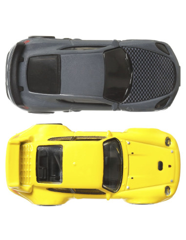 MTHBL96_HRR82,Hot Wheels Premium Set 2 Masinute Metalice Porsche 993 Gt2 Si Porsche 718 Cayman Gt4 Scara 1:64