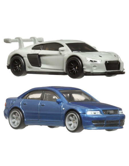 MTHBL96_JDY82,Hot Wheels Premium Set 2 Masinute Metalice Audi S4 Quattro Si Audi R8 Lms Scara 1:64