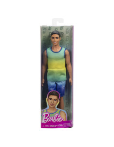 MTDWK44_HYV00,Barbie Papusa Baiat Fashionistas Brunet Cu Maiou Ombre Si Pantaloni Scurti De Blugi