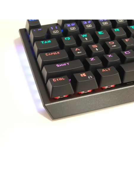 T-TGK319-BL,Tastatura mecanica T-Dagger Pavones neagra iluminare rainbow