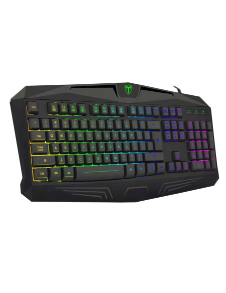 T-TGK106,Tastatura gaming T-Dagger Tanker neagra iluminare rainbow