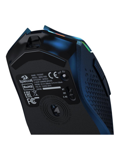 M693,Mouse gaming wireless si bluetooth Redragon Trident negru iluminare RGB