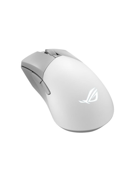 90MP02Y0-BMUA11,Mouse gaming wireless si bluetooth ASUS ROG Gladius III Wireless AimPoint alb Moonlight White