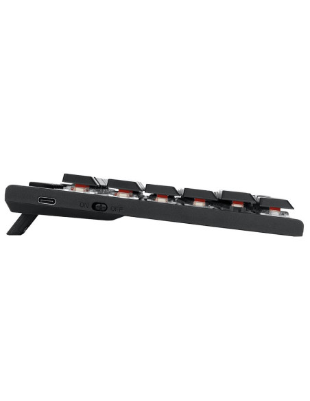 K618RGB-PRO_RD,Tastatura gaming mecanica Bluetooth cu fir si wireless Redragon Horus Pro neagra iluminare RGB switch-uri rosii