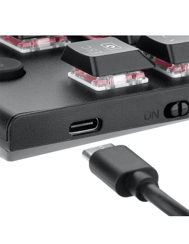 K618RGB-PRO_RD,Tastatura gaming mecanica Bluetooth cu fir si wireless Redragon Horus Pro neagra iluminare RGB switch-uri rosii