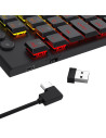 K618RGB-PRO_RD,Tastatura gaming mecanica Bluetooth cu fir si wireless Redragon Horus Pro neagra iluminare RGB switch-uri rosii