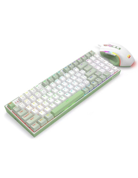 S134,Kit tastatura mecanica si mouse Redragon Ultimate Gaming Rig albe iluminare RGB