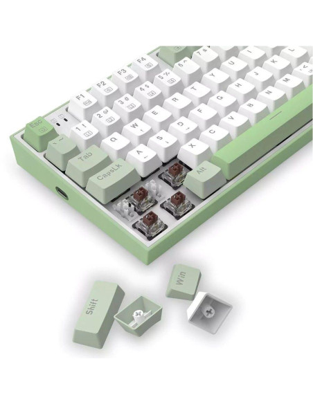 S134,Kit tastatura mecanica si mouse Redragon Ultimate Gaming Rig albe iluminare RGB