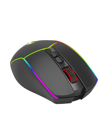M814RGB-PRO,Mouse gaming Bluetooth cu si fara fir Redragon Axe Pro negru iluminare RGB