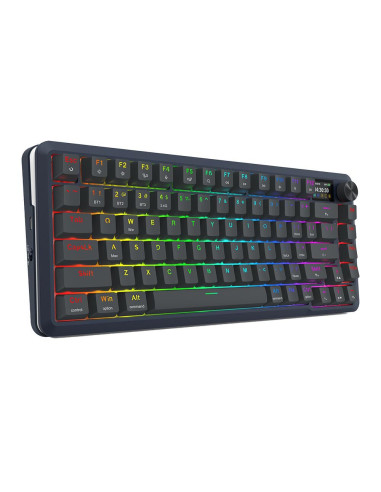 K708-RGB-PRO,Tastatura gaming mecanica Bluetooth cu si fara fir Redragon Flekact Pro neagra iluminare RGB