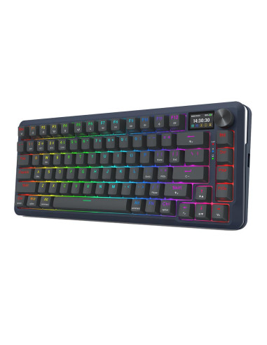 K708-RGB-PRO,Tastatura gaming mecanica Bluetooth cu si fara fir Redragon Flekact Pro neagra iluminare RGB