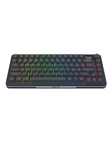 K708-RGB-PRO,Tastatura gaming mecanica Bluetooth cu si fara fir Redragon Flekact Pro neagra iluminare RGB