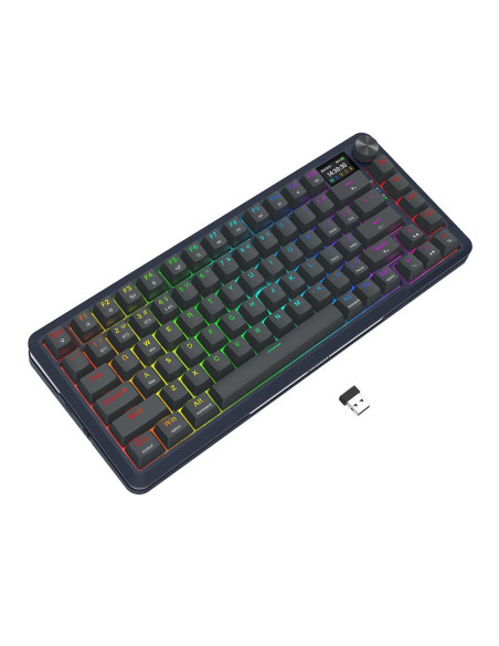 K708-RGB-PRO,Tastatura gaming mecanica Bluetooth cu si fara fir Redragon Flekact Pro neagra iluminare RGB