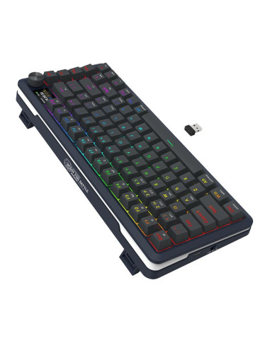 K708-RGB-PRO,Tastatura gaming mecanica Bluetooth cu si fara fir Redragon Flekact Pro neagra iluminare RGB