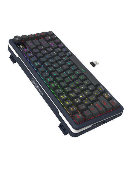 K708-RGB-PRO,Tastatura gaming mecanica Bluetooth cu si fara fir Redragon Flekact Pro neagra iluminare RGB