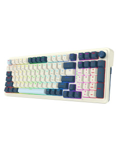K686WB-RGB-PRO,Tastatura gaming mecanica Bluetooth cu si fara fir Redragon Eisa Pro alba cu albastru iluminare RGB 2