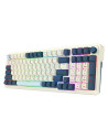 K686WB-RGB-PRO,Tastatura gaming mecanica Bluetooth cu si fara fir Redragon Eisa Pro alba cu albastru iluminare RGB