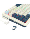 K686WB-RGB-PRO,Tastatura gaming mecanica Bluetooth cu si fara fir Redragon Eisa Pro alba cu albastru iluminare RGB