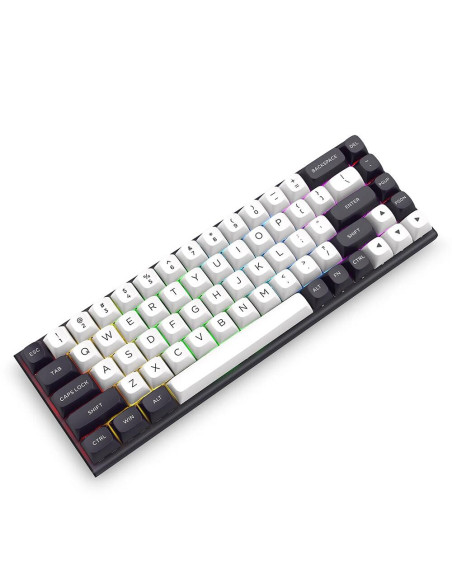 K701WB-RGB-M,Tastatura gaming mecanica Redragon Irelia neagra cu alb iluminare RGB switch-uri magnetice roz