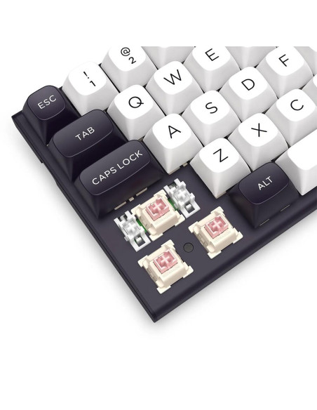 K701WB-RGB-M,Tastatura gaming mecanica Redragon Irelia neagra cu alb iluminare RGB switch-uri magnetice roz