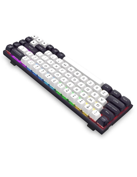 K701WB-RGB-M,Tastatura gaming mecanica Redragon Irelia neagra cu alb iluminare RGB switch-uri magnetice roz