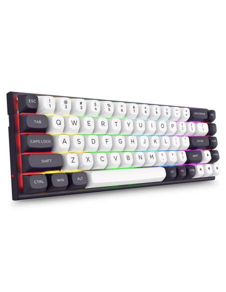K701WB-RGB-M,Tastatura gaming mecanica Redragon Irelia neagra cu alb iluminare RGB switch-uri magnetice roz