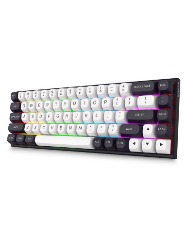K701WB-RGB-M,Tastatura gaming mecanica Redragon Irelia neagra cu alb iluminare RGB switch-uri magnetice roz
