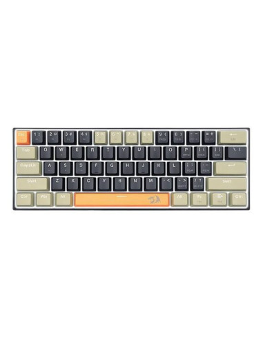 K606-OG-BK-GY,Tastatura gaming mecanica Redragon Lakshmi neagra cu portocaliu si gri iluminare alba