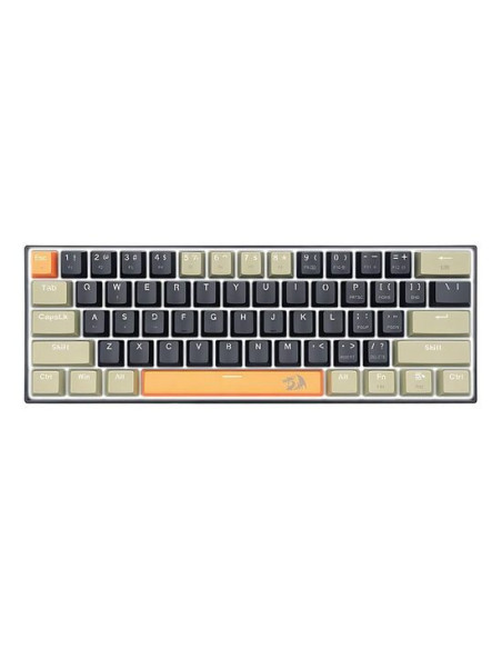 K606-OG-BK-GY,Tastatura gaming mecanica Redragon Lakshmi neagra cu portocaliu si gri iluminare alba