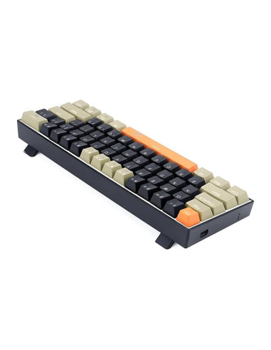K606-OG-BK-GY,Tastatura gaming mecanica Redragon Lakshmi neagra cu portocaliu si gri iluminare alba