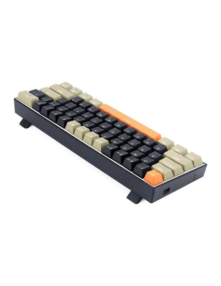 K606-OG-BK-GY,Tastatura gaming mecanica Redragon Lakshmi neagra cu portocaliu si gri iluminare alba