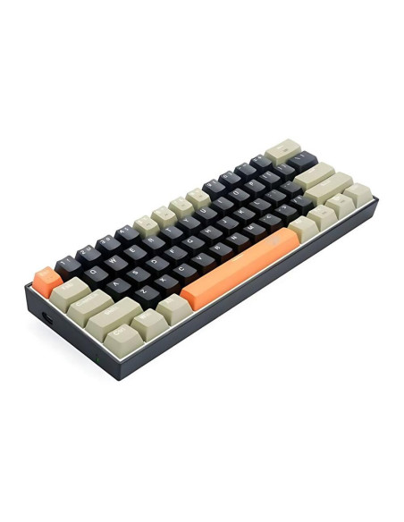 K606-OG-BK-GY,Tastatura gaming mecanica Redragon Lakshmi neagra cu portocaliu si gri iluminare alba