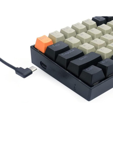 K606-OG-BK-GY,Tastatura gaming mecanica Redragon Lakshmi neagra cu portocaliu si gri iluminare alba