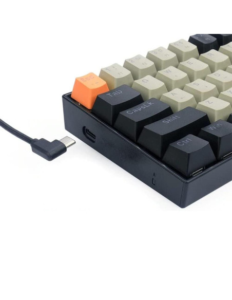 K606-OG-BK-GY,Tastatura gaming mecanica Redragon Lakshmi neagra cu portocaliu si gri iluminare alba