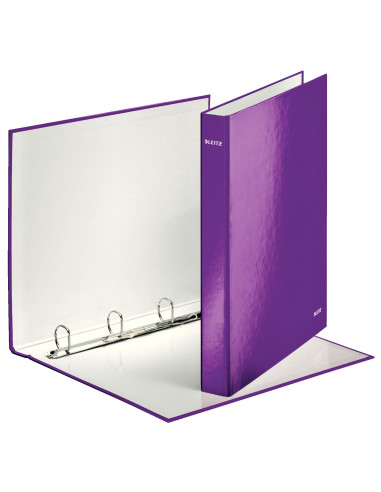 LZ42420062,Caiet mecanic a4 4 inele 25mm/40mm mov metalizat wow leitz