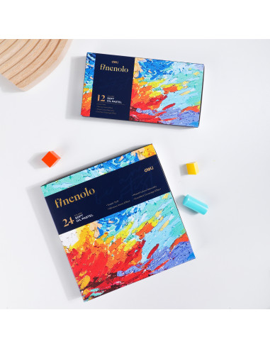 DLEC212-24,Creioane ulei pastel profesionale 24 culori finenolo deli