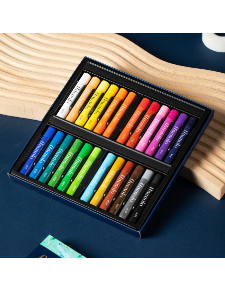 DLEC212-24,Creioane ulei pastel profesionale 24 culori finenolo deli