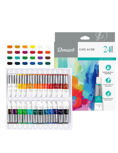 DLEC320-24,Guase 24 culori 12 ml dmast by pebeo DLEC320-24,Guase 24 culori 12 ml dmast by pebeo